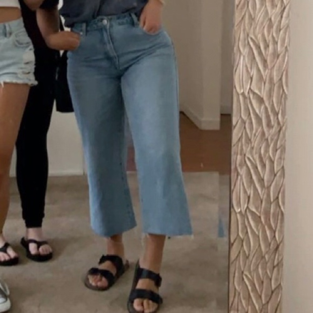 Cotton On Mid Wide Crop Jeans